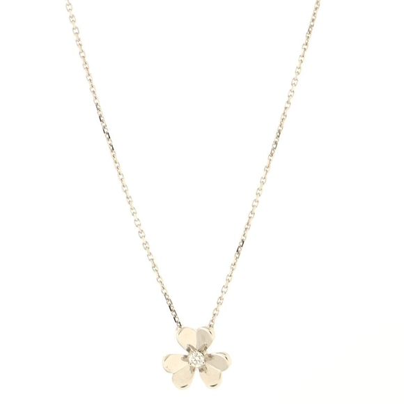 Van Cleef & Arpels Jewelry - Van Cleef & Arpels Frivole Pendant Necklace 18K White Gold and Diamond Mini -